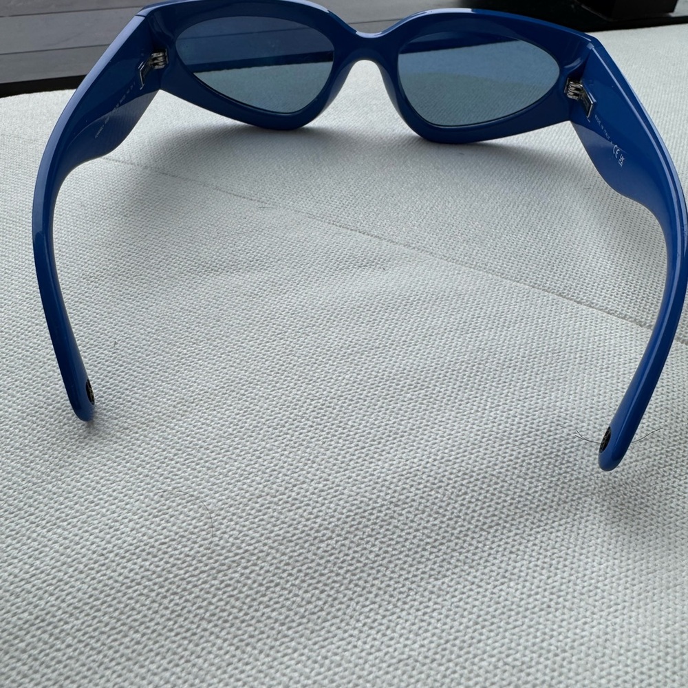 Chanel Blue and Black Logo Sunglasses - Picture 3 of 6